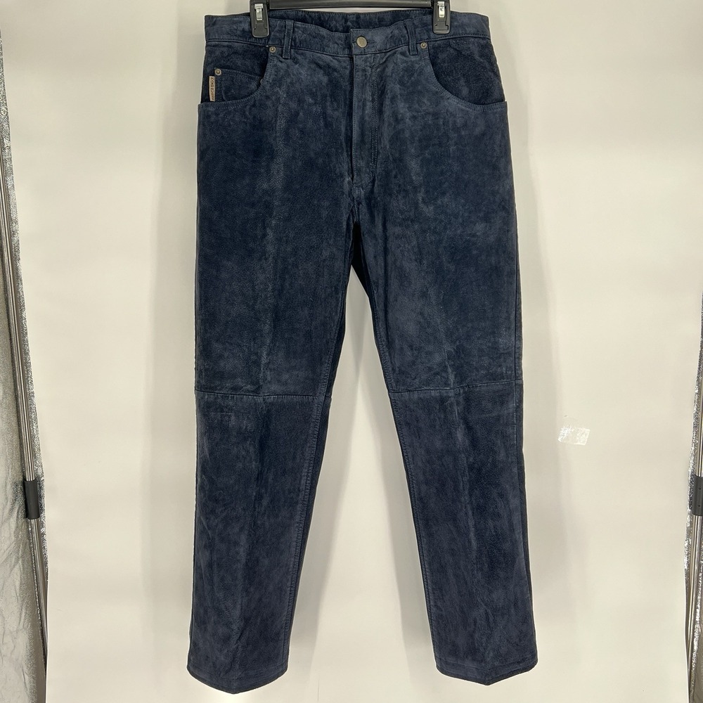 Kaid Equipment Suede Pants Men's‎ Size 36x30 Blue